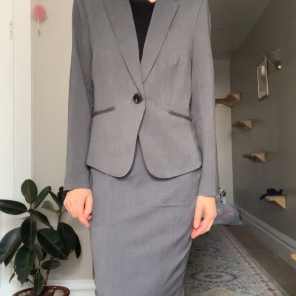 Grey Skirt Suit
